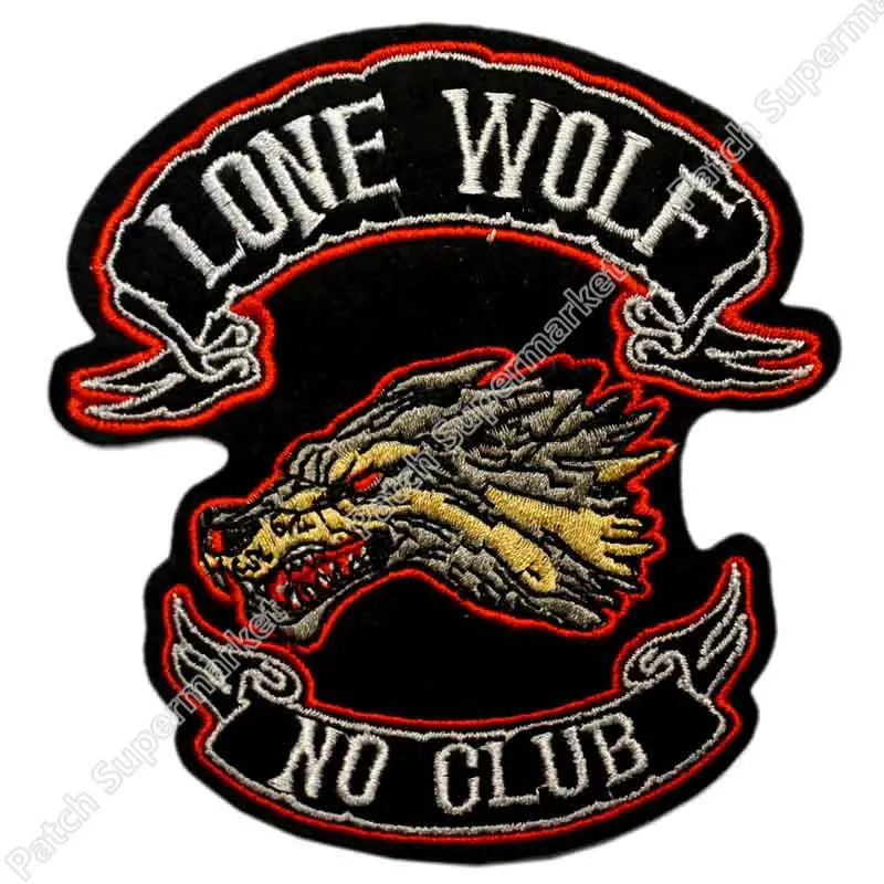 4," Кафе RACER ROCKERS FOREVER LONE WOLF NO CLUB 1% ER OUTLAW Байкерская нашивка на жилет футболка мотив аппликация бейдж куртка шапки