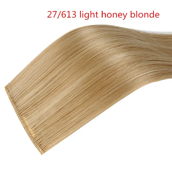 SARLA, 20 дюймов, 24 дюйма, 28 дюймов, синтетические волосы, прямые волосы для наращивания, накладные волосы на заколках, выделяют волосы, высокотемпературное волокно - Цвет: California Blonde