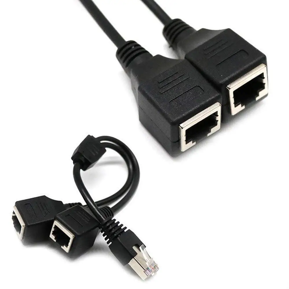 Горячий сетевой сплиттер адаптер кабель от 1 до Male и Female разъем порт LAN Ethernet Y Cat5 Cat5e