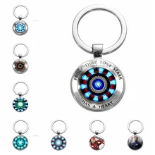 Avengers Iron Man Keychain Heart Time Toy Gemstone Necklace Poly Energy Glass Cabochon Pendant Tony Stark Arc Reactor Avengers Avengers Iron Man Keychain Heart Time Toy Gemstone Necklace Poly Energy Glass Cabochon Pendant Tony Stark Arc Reactor Avengers