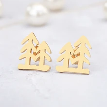 Christmas Tree Stud Earrings Bijoux Stainless Steel Geometric Christmas Tree Stud Earrings For Women Girls Jewelry Accessories Christmas Tree Stud Earrings Bijoux Stainless Steel Geometric Christmas Tree Stud Earrings For Women Girls Jewelry Accessories