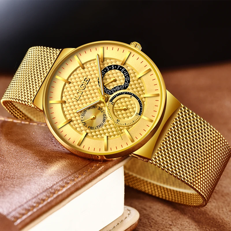 2018 New Watches Men Luxury Brand LIGE Chronograph Men Sports Watches Waterproof Full Steel Quartz Men's Watch Relogio Masculino