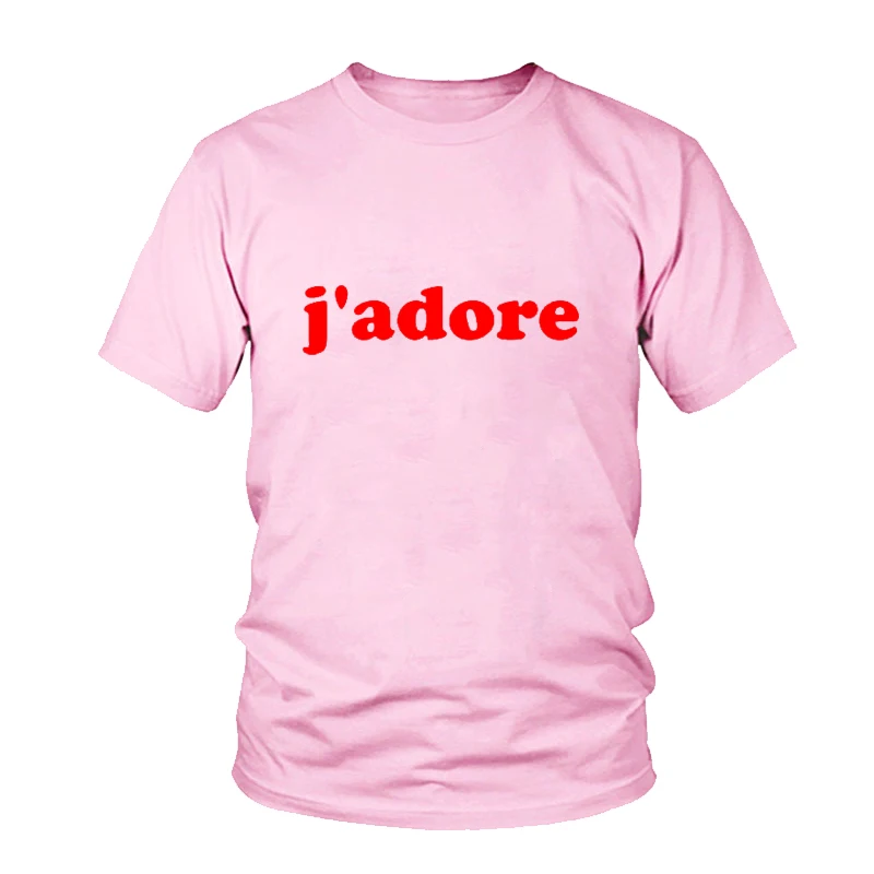 Женская футболка в стиле Харадзюку женские футболки Camisa Feminina French J'Adore хлопковая