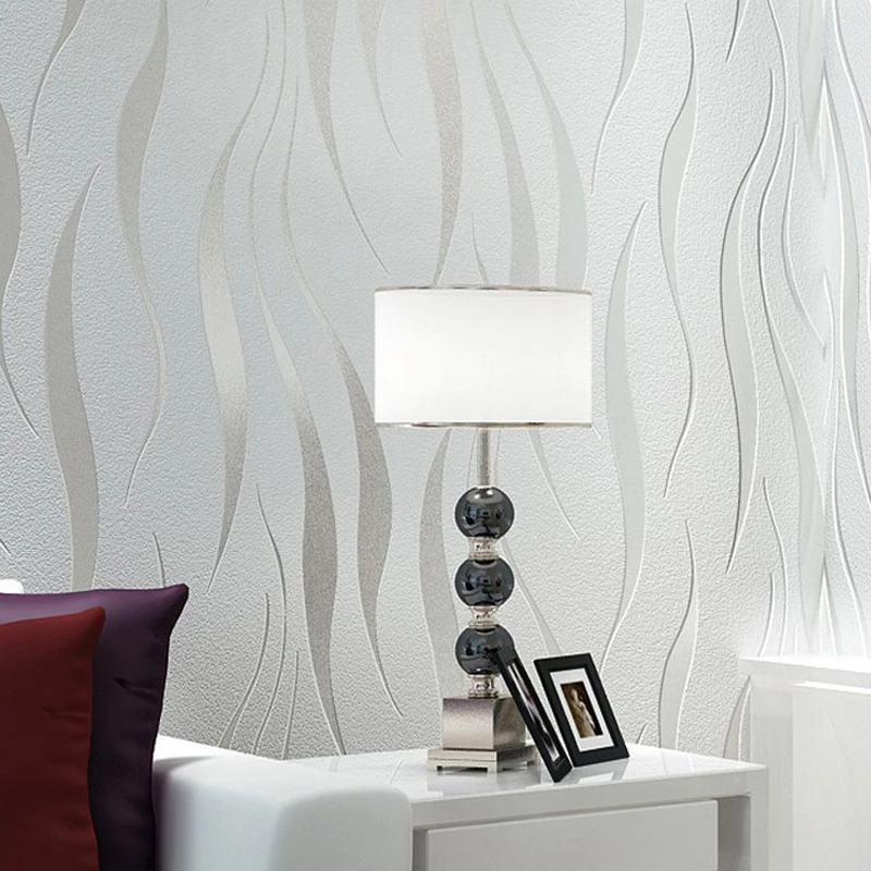 الحديثة المشارب هندسية 3D خلفيات لفة لغرفة النوم غرفة المعيشة ديكور المنزل الإغاثة رمادي شريط خلفيات تلفزيون أريكة خلفية