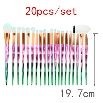 20PCS Style 2 Набор кистей для макияжа, пудра, румяна, тени для век, консилер для губ, Кисть для макияжа глаз, набор косметических кистей, инструменты для красоты - Handle Color: 20PCS Style 2
