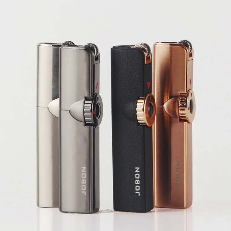 

Single punch cigar Inflatable lighter Fashion cigarette Metal lighters Windproof smoking Grinding Wheel Lighter Outdoor Tools