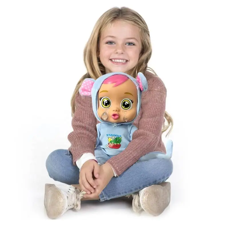 

26.7cm Cute bebe reborn Short Plush Vinyl Doll Can Singing Music Doll Education Toy Pretend Play Christmas Gift For Childrens