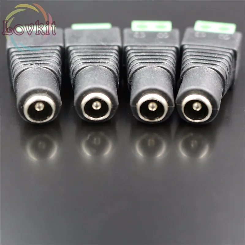 5 шт. штекерные штекеры для 5050/3528 SMD светодиодные ленты sigle цветной светильник DC источник питания адаптер переменного тока штепсельный кабель Jack розничная