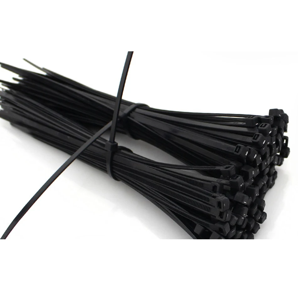 black cable tie, 4x150mm, Nylon cable ties self locking type cable ties