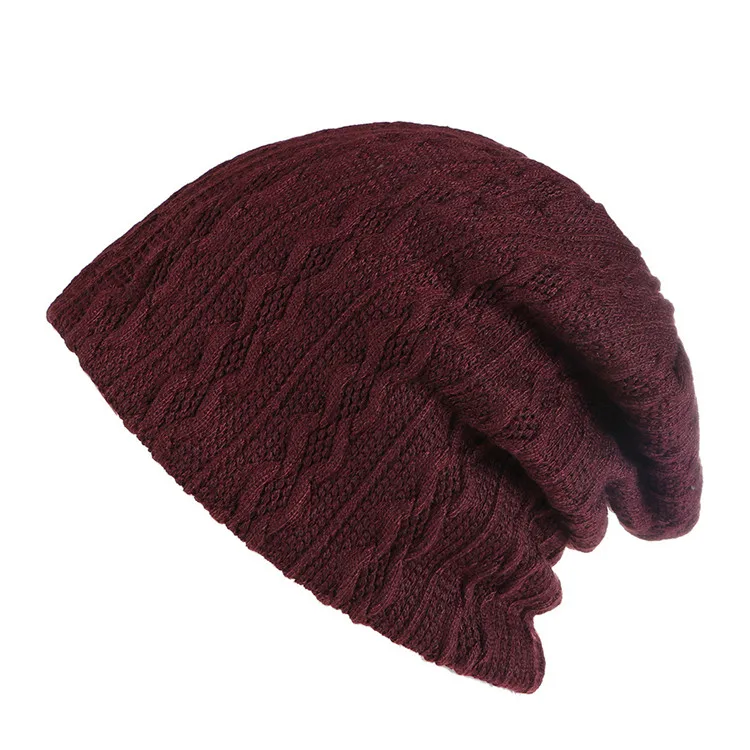 2018 Winter New Knitted Lining Plus Cotton Women's Hats Men Hat a Cap Beanie Hats Soild Color Skullies & Beanies ACI168 (3)