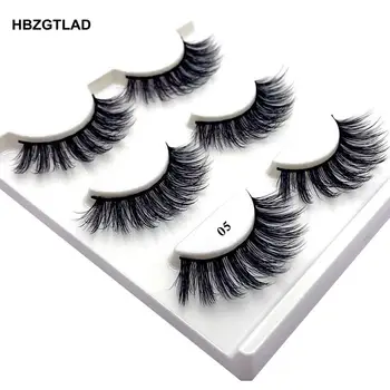 

HBZGTLAD 3 pairs/box natural false eyelashes fake lashes long makeup 3d mink lashes eyelash extension mink eyelashes for beauty