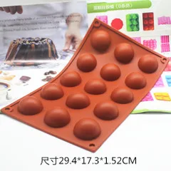15 hole Semicircle shape Silicone chocolate molds baking mould 15ML | Дом и сад