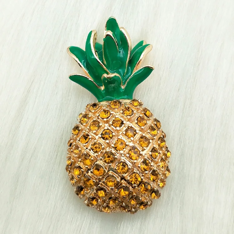 Pineapple Brooch Enamel Pin Broche Brass Cute Pins Broches Women