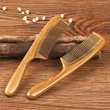Mixed Color 1piece Natural Handmade Styling Tool Adult Kid Hair Care Treatment Anti-static Anti-Hair Loss Wood Comb