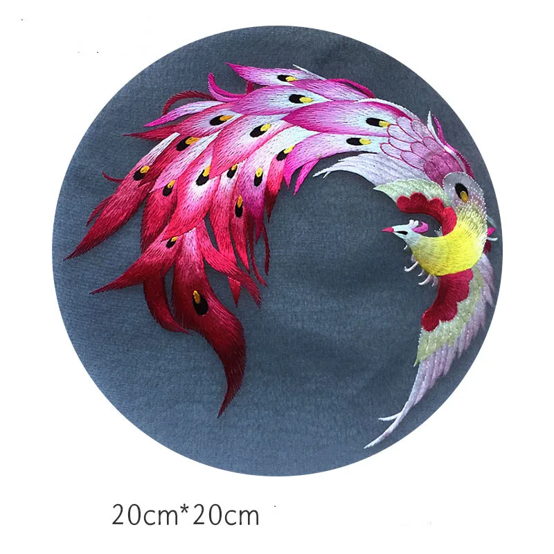 

Double-side Dragon Chinese Suzhou Embroidery Pattern Silk Fabric Round 20cm For Bag Clothing Fan Painting Decoration Ornaments