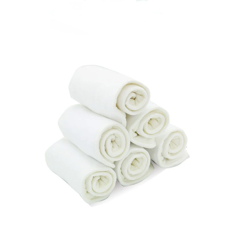 

10pcs 3 layers Microfiber Diaper nappy Insert super absorbent Washable Cloth Inserts Tebeiyou