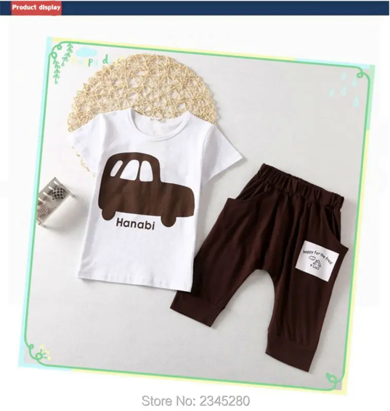 Kids Clothes Children Sets Clothing Boys Girls Clothes Car Print T Shirts Suits Short Sleeve Sport Suit Summer Kids Clothes Boys09