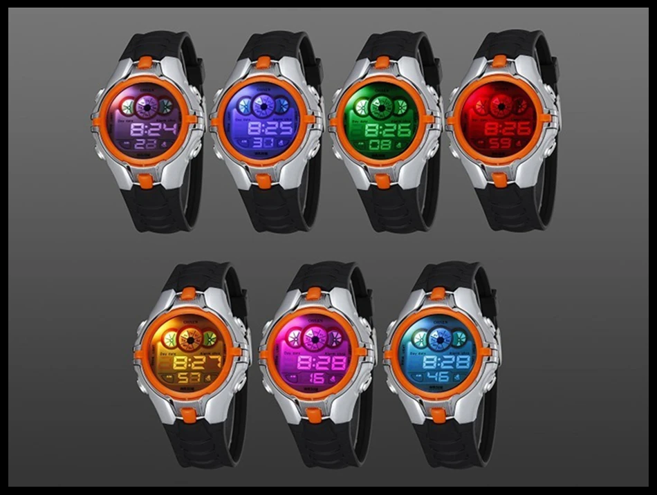 OHSEN Boys Kids Children Quartz Sport Watch Alarm Date Chronograph Watches LED Back Light Waterproof Wristwatch Student Clock (14)
