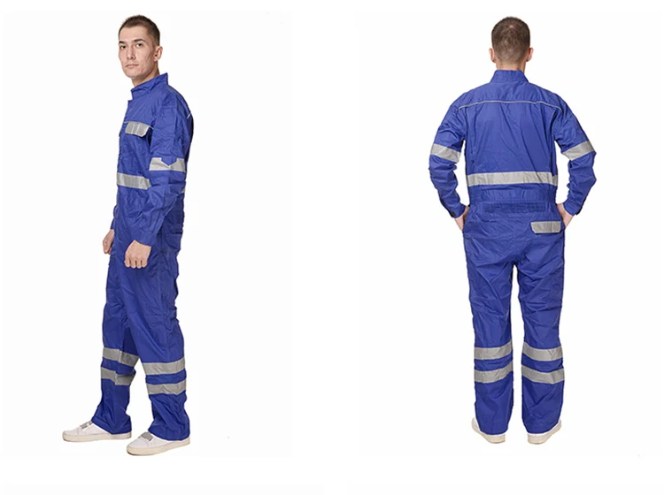 Work Coveralls Men Women Long Sleeve Wear-resistant Working Overalls Reflective Strip Safety Clothing Repairman Factory Uniforms (29)
