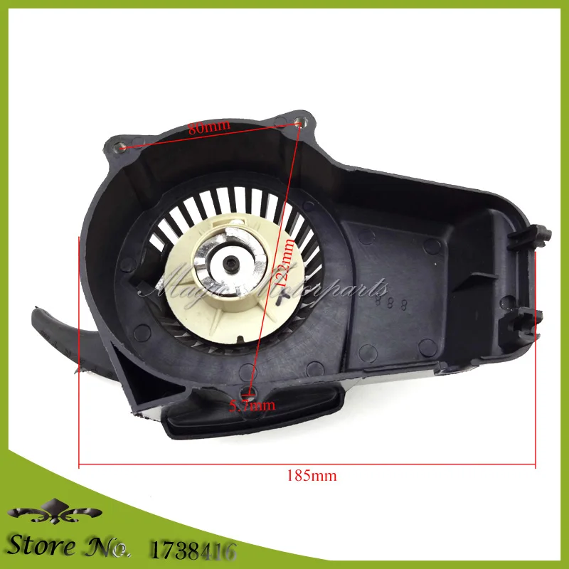 Черный пластиковый Dirt ATV Pull Starter Recoil для 47cc 49cc 2 тактный двигатель Minimoto Pocket Bike Mini Moto