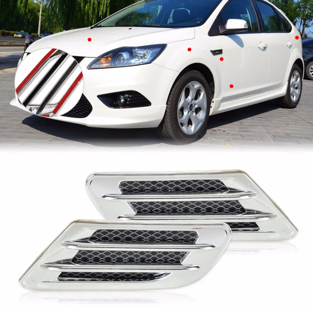 

CITALL Car Side Air Vent Fender Cover Hole Intake Duct Flow Grille Decoration Sticker For VW Audi Chevrolet Toyota