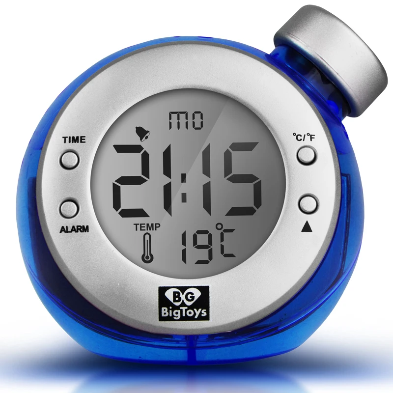Water Powered Clock With Time Temperature Digital LCD Alarm Clock Free Shippingin Alarm Clocks