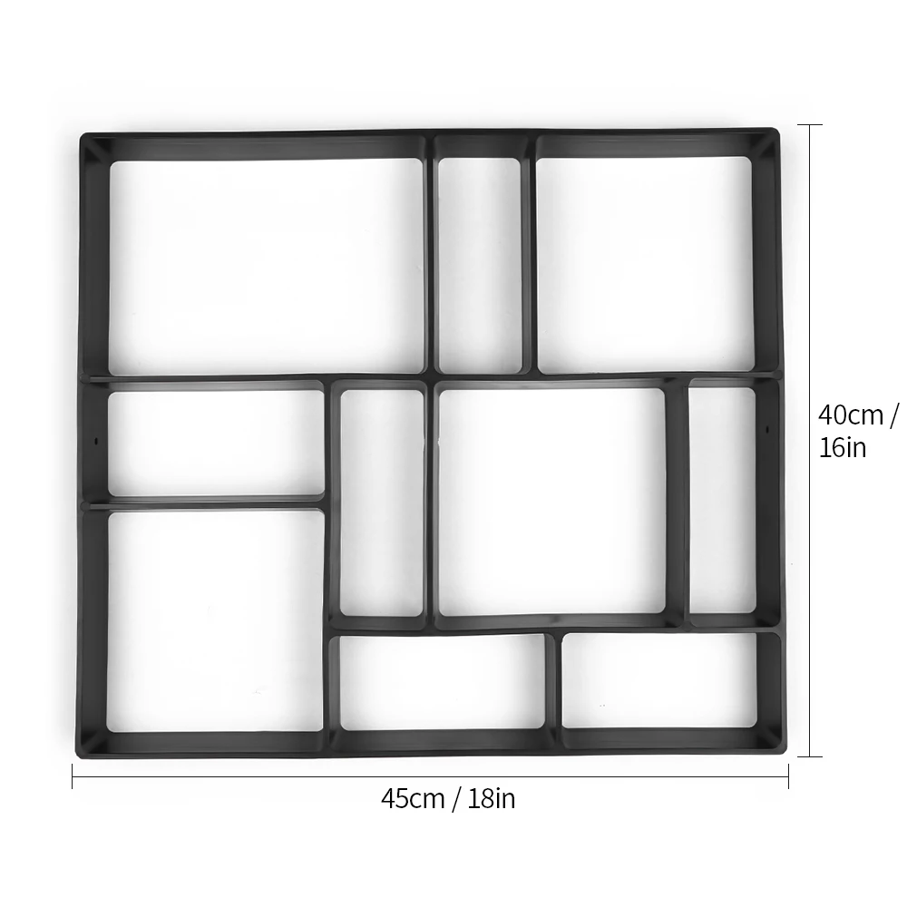 Пластиковая форма для изготовления дорожек вручную, цементные формы для кирпича, садовые каменные дорожные бетонные формы, тротуар для дома в саду