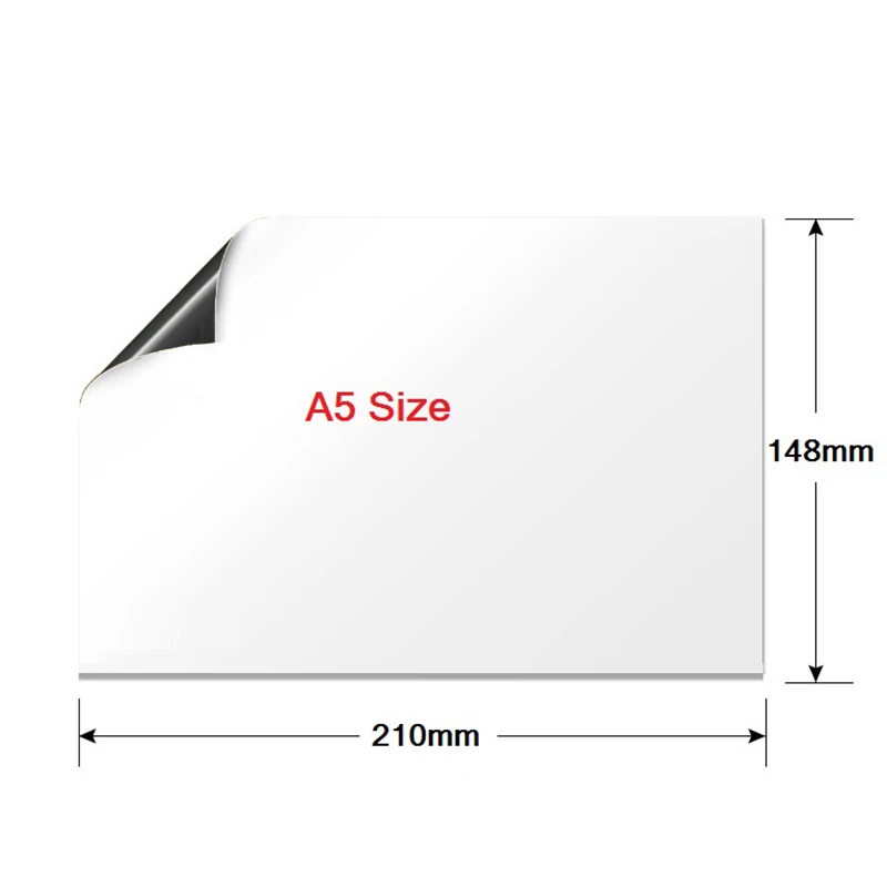 A5 Размер магнитная доска магниты на холодильник сухой протирать белая доска маркер ластик письмо записывать сообщение доска напоминание блокнот малыш - Цвет: A5