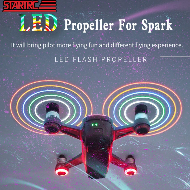 

STARTRC DJI Spark propellers LED Flash Propeller USB Charger Easy to mount secure For DJI spark drone Accessories IN Stock!