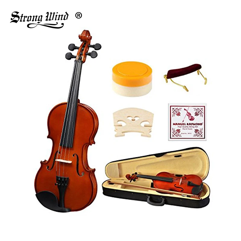 

Strong Wind 4/4 Spruce 4-String Maple Violin Wooden Violion Beginner 1/2 Size Fiddle with Full Accessories For Beginner