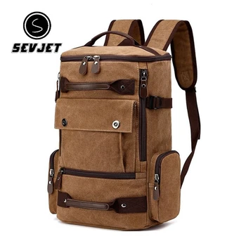 

Large Capacity Men Backpack Rucksack Canvas Men Hiking Backpack Vintage School Bag for Men Laptop Back Pack Male Bagpack CJ415