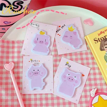 

ROWBOE cute stationery Korea cartoon creative cute note book student note signature this pig cute memo kawaii supplies