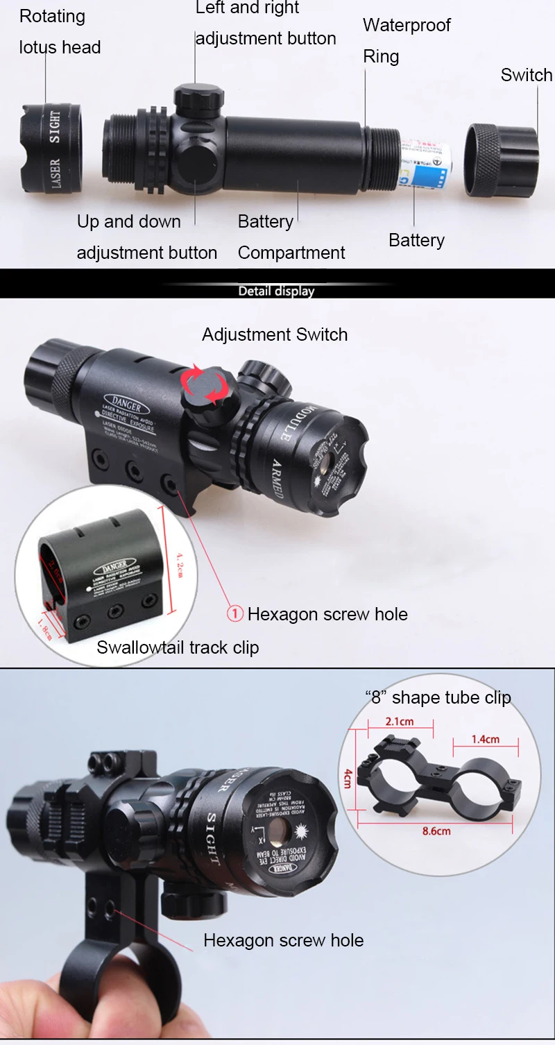 1120 Red Green Laser Tactical Insight ultra long distance laser CR123AW battery Flashlight Torch Light For Pistol Handgun4
