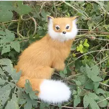 WYZHY Моделирование Украшение с лисицей желтая лиса подарок девушки мультфильм реквизит раннее развитие детей обучение 16 см X 14 см X 14 см