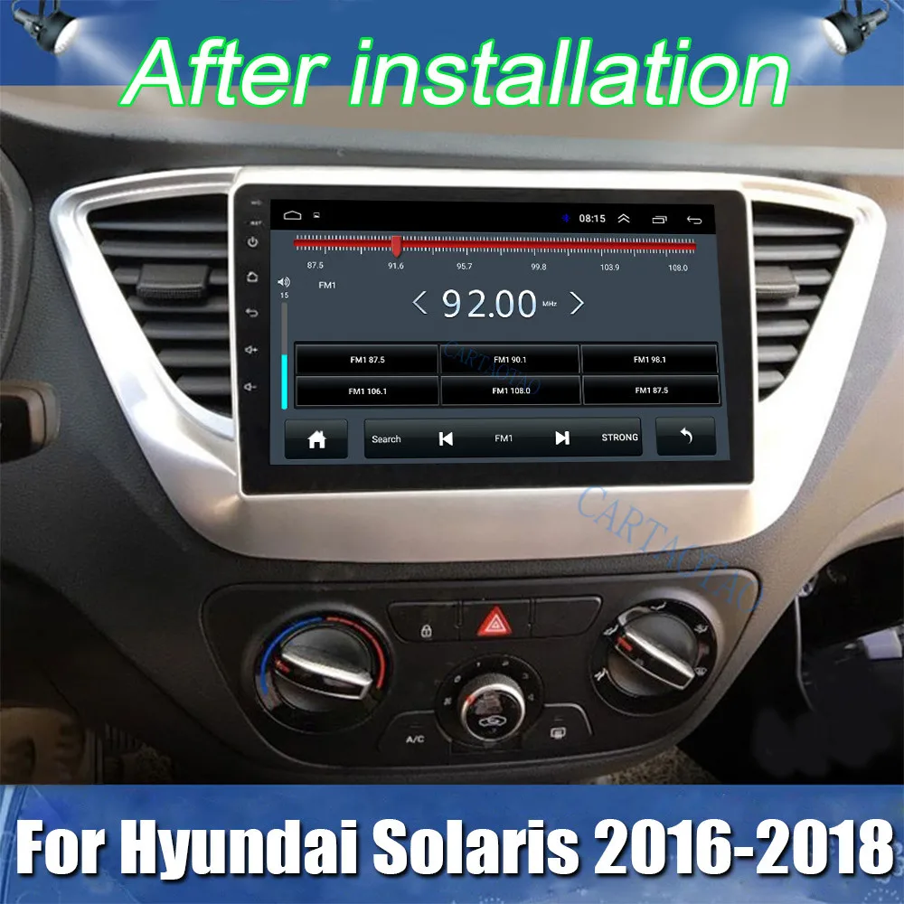 Cheap Car Taotao 9 Android navigation 2Din car radio player Support mirror links car video multimedia player for Hyundai Verna Solaris 1