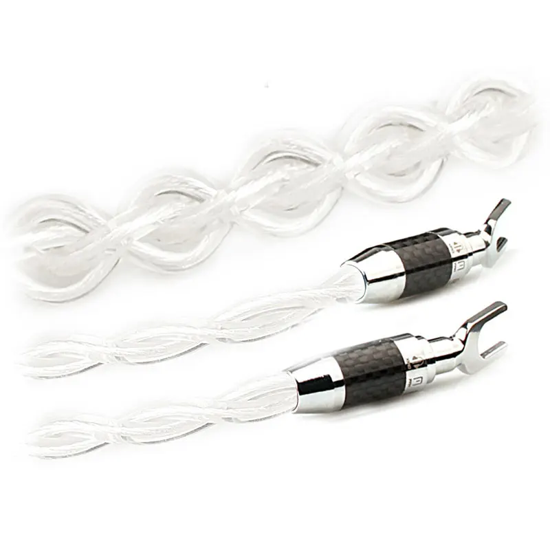 

Xiao Fan D20 Handmade Audio Line Hifi Speaker Cable 2 Banana Plug to 2 Curved type Banana plug Amplifier Speakon Wire Cables
