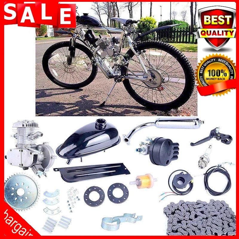 new Motor Engine Kit 80cc 2-Stroke Petrol Gas Motor Engine Kit DIY Motorized Bicycle Bike