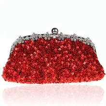 Дизайн, красная китайская женская Свадебная вечерняя сумка, клатч, сумочка, стильная вышито бисером с блестками, вечерние сумочки для невесты, сумка для макияжа 03396-1
