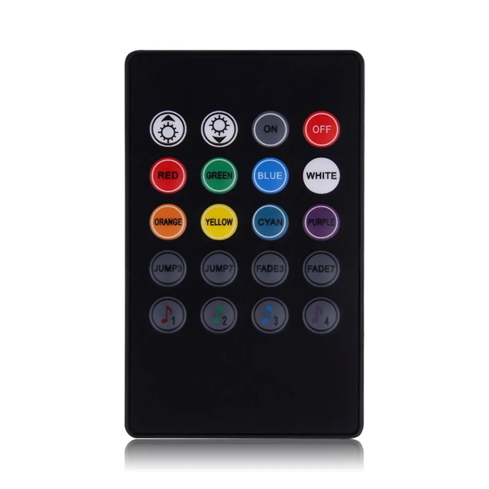 4 шт. 9 LED Тюнинг автомобилей Дистанционное управление салона RGB Светодиодные ленты атмосфера лампа ноги декоративный свет лампы multi Цвет музыка