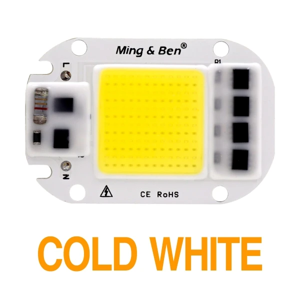 Cold White 20 Вт 30 Вт 50 Вт световая бусина ac220в 110 В умная интегральная микросхема без необходимости драйвер синий день белый зеленый красный желтый сделай сам для светодиодного прожектора светильник - Испускаемый цвет: Cold White