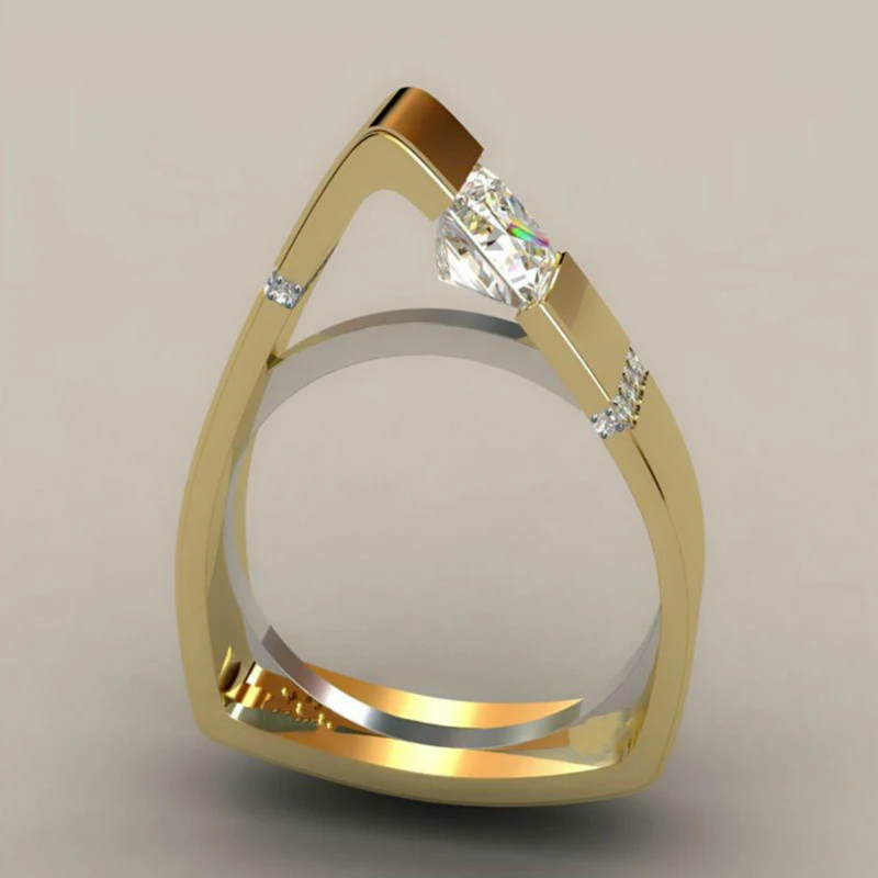 Tisonliz, винтажное креативное циркониевое кольцо, уникальный стиль, Кристальное Золотое обручальное кольцо, кольца для помолвки для женщин, Прямая поставка