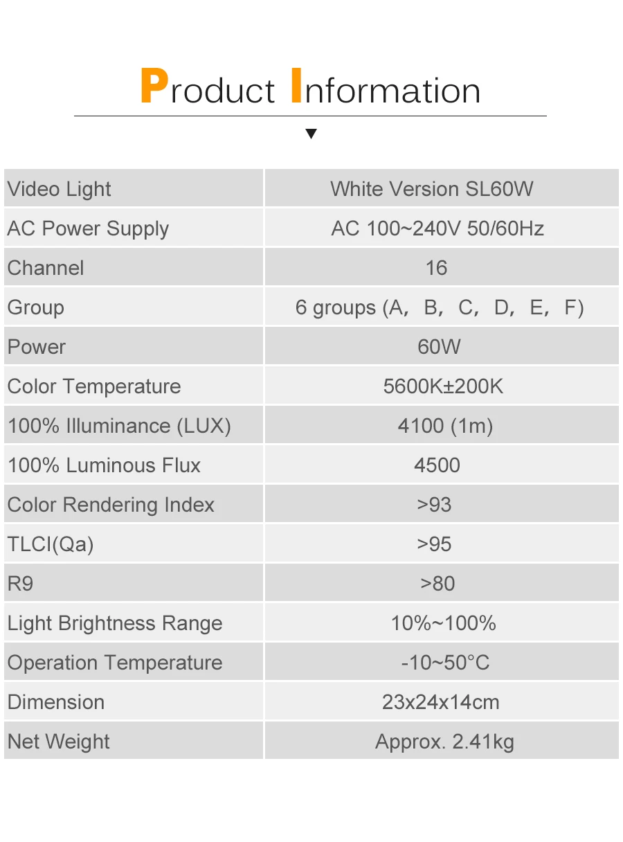 Godox SL-60W светодиодный видео светильник 5600K белая версия видео светильник непрерывного светильник комплект+ 190 см светильник подставка+ 60x90 см софтбокс с креплением Bowens