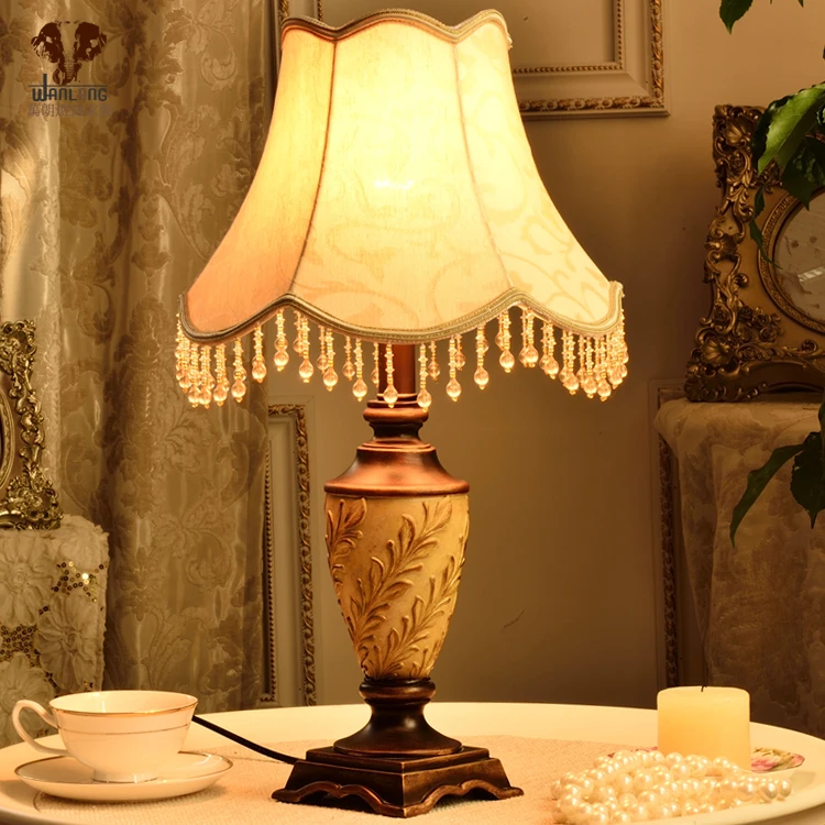 fashion table lamp 110v 220v luxury bedroom bedside lamp French