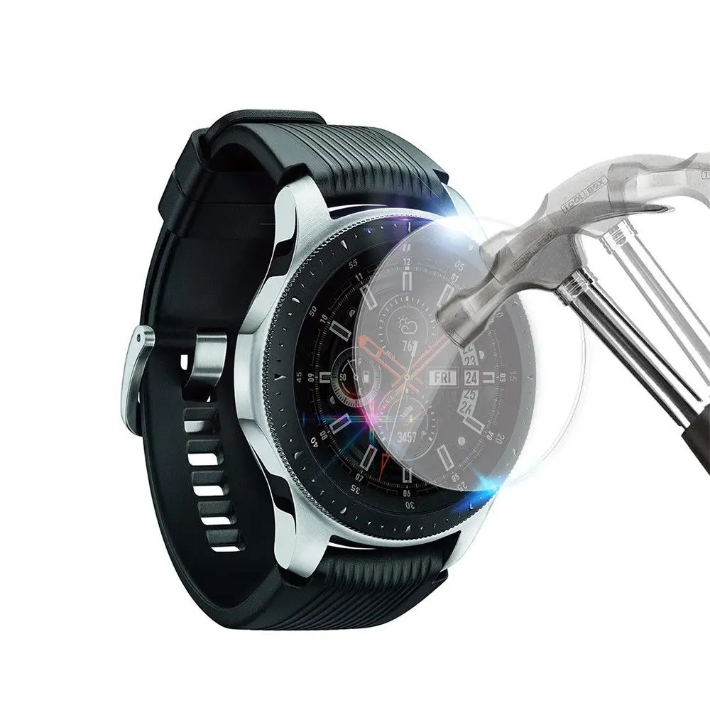 2 шт закаленное стекло для samsung Galaxy Watch 42 мм 46 мм gear S2 S3 Защитная пленка для экрана и набор для очистки