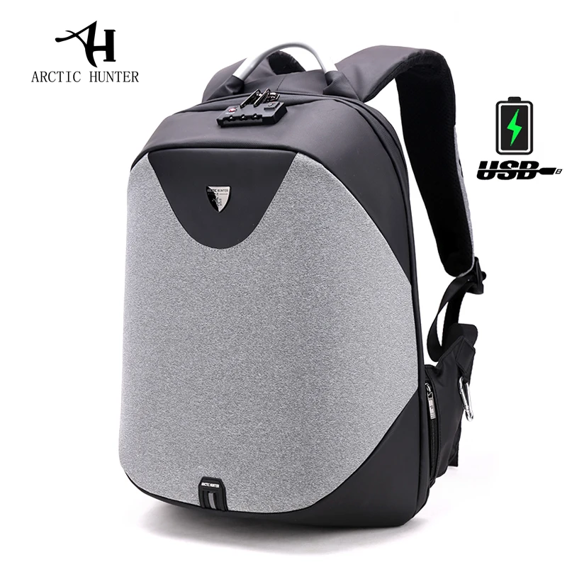 

ARCTIC HUNTER New Anti-theft 15.6 Laptop Men Bag School Password Lock Backpack Waterproof Casual Business Travel Male Backpacks