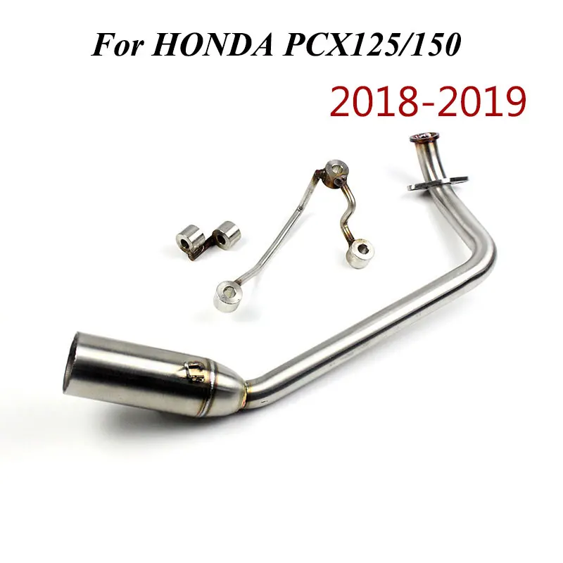 

PCX125 PCX150 2018-2019 year Exhaust Motorcycle Without Muffled Front Tube Whole Pipe Set Tube Link For Honda PCX125/150 Scooter