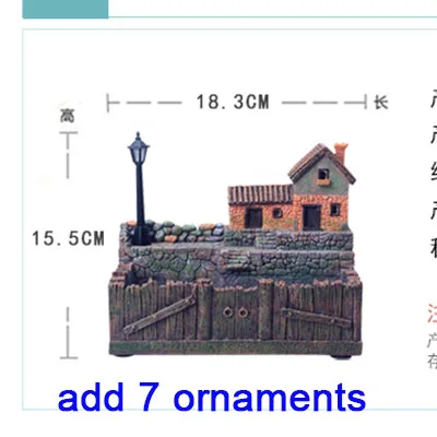 1 шт. домик сад горшок креативный дом форма цветочный горшок Смола Цветочный Горшок суккулентные растения горшки Сказочный Сад бонсай плантатор YXYT - Цвет: with 7 ornament