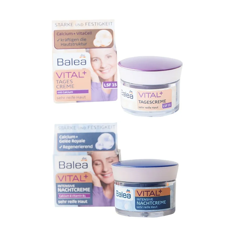 Крем Balea Vital + Baobab для дневной и ночной кожи женщин 55 70 лет увлажняющий