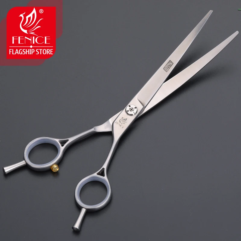 Fenice Stainless Steel 6.75 inch Professional Curved Shears Dogs Grooming Scissors Pets Hair Cuttings Shears