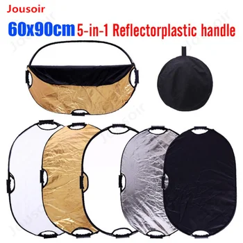 

60x90cm Free ship Photography reflector 24x35" 5in1 Light Collapsible Portable Photo Reflector Studio Lighting ControlCD15